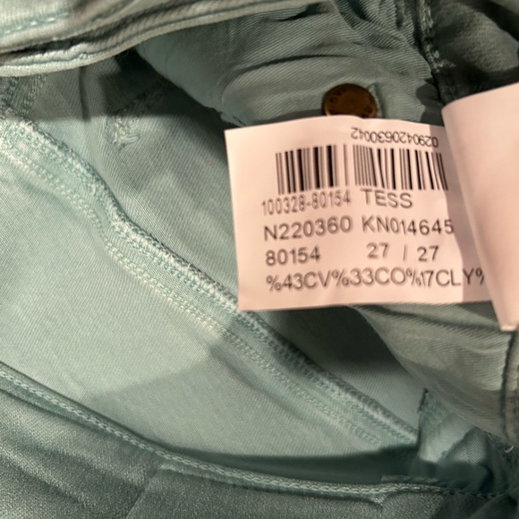 Mavi Jeans 27 27 Tess Teal High Rise Skinny 5 Pocket Design Stretch Blue Green - Picture 6 of 6